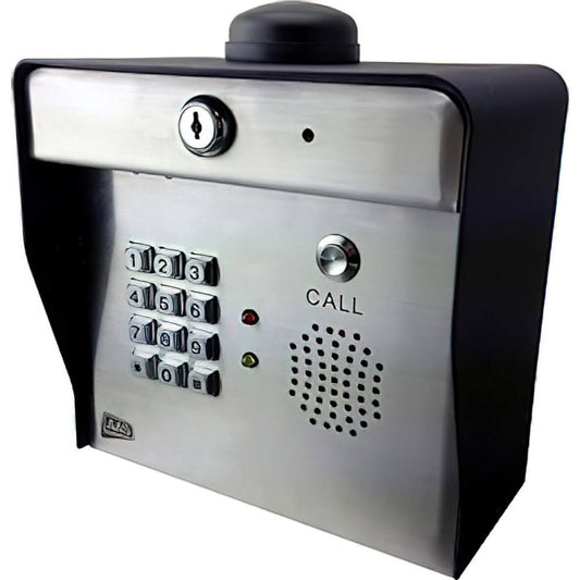 gate entry speaker and call box, in stainless steel with keypad
